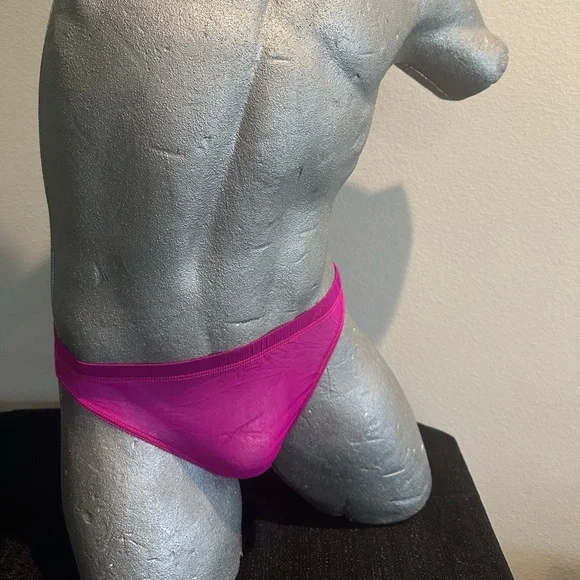 See Thru Sheer Bikini Brief  #245 -Fuschia - Picture 2 of 7